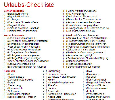 urlaub-checkliste